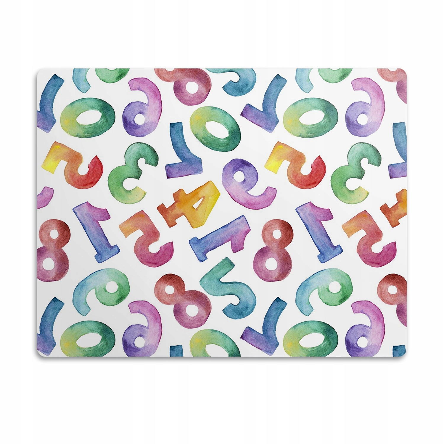 Levně Podložka pod misky pro psa Barevné číslice 60x40 cm