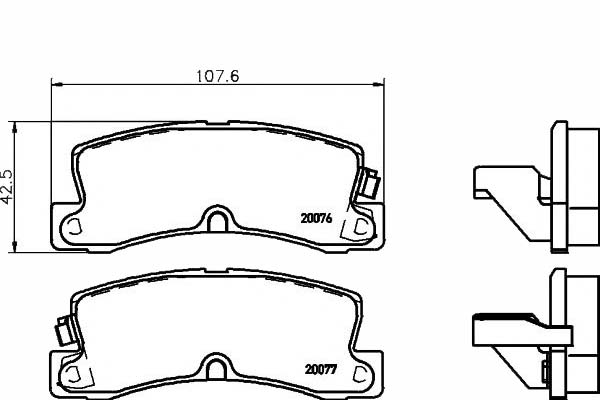КОЛОДКИ ТОРМОЗНОЕ TEXTAR 446532010 446612010 446612