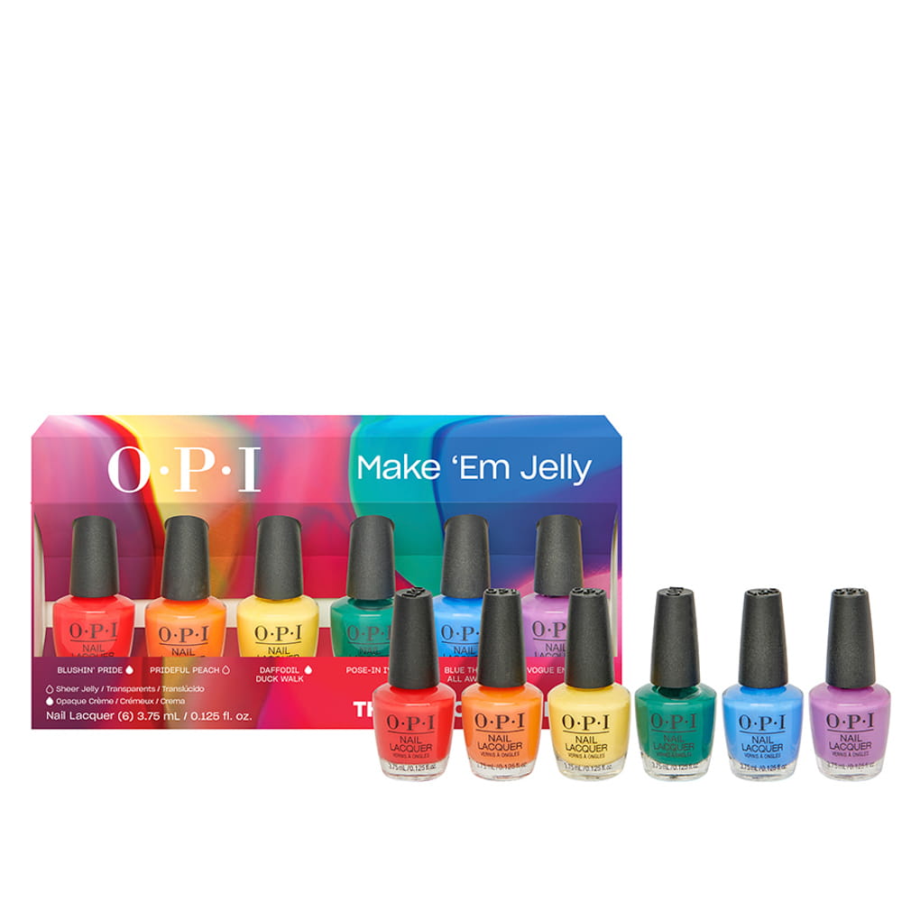 Opi Nail Lacquer Make 'Em Jelly zestaw minilakierów do paznokci 6 x 3.75ml