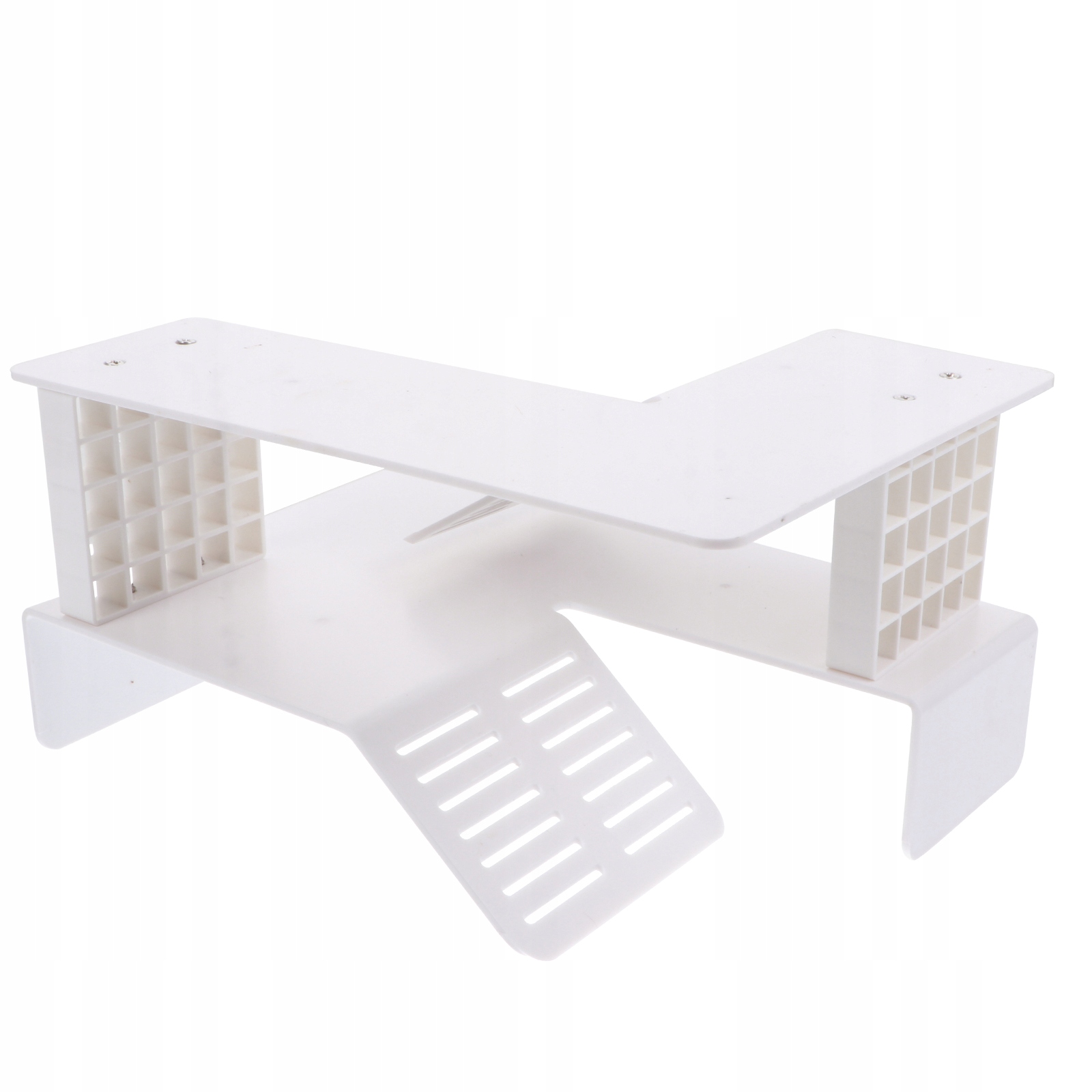 PLATFORMA DLA ŻÓŁWI I GADÓW Z DWOMA POZIOMAMI BIAŁA