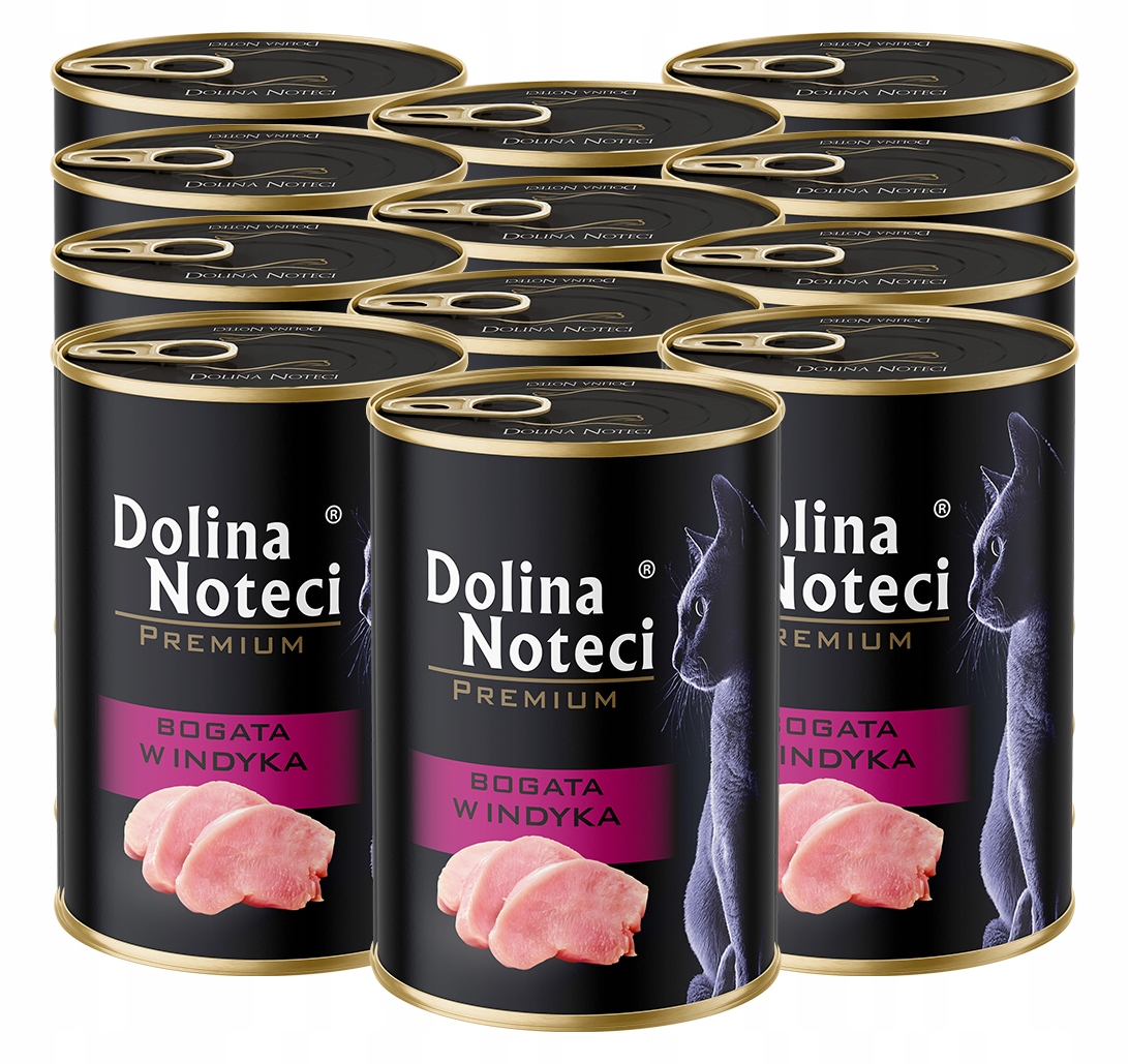 Levně Dolina Noteci Premium Krmivo mokré pro kočky konzerva Set 12x400g Krůta