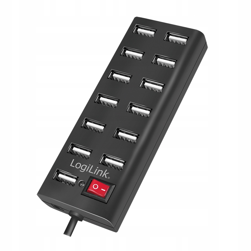 Usb hub 2.0 13-portový vypínač, napájecí zdroj LogiLink, rozbočovač Usb 5V/3.5A