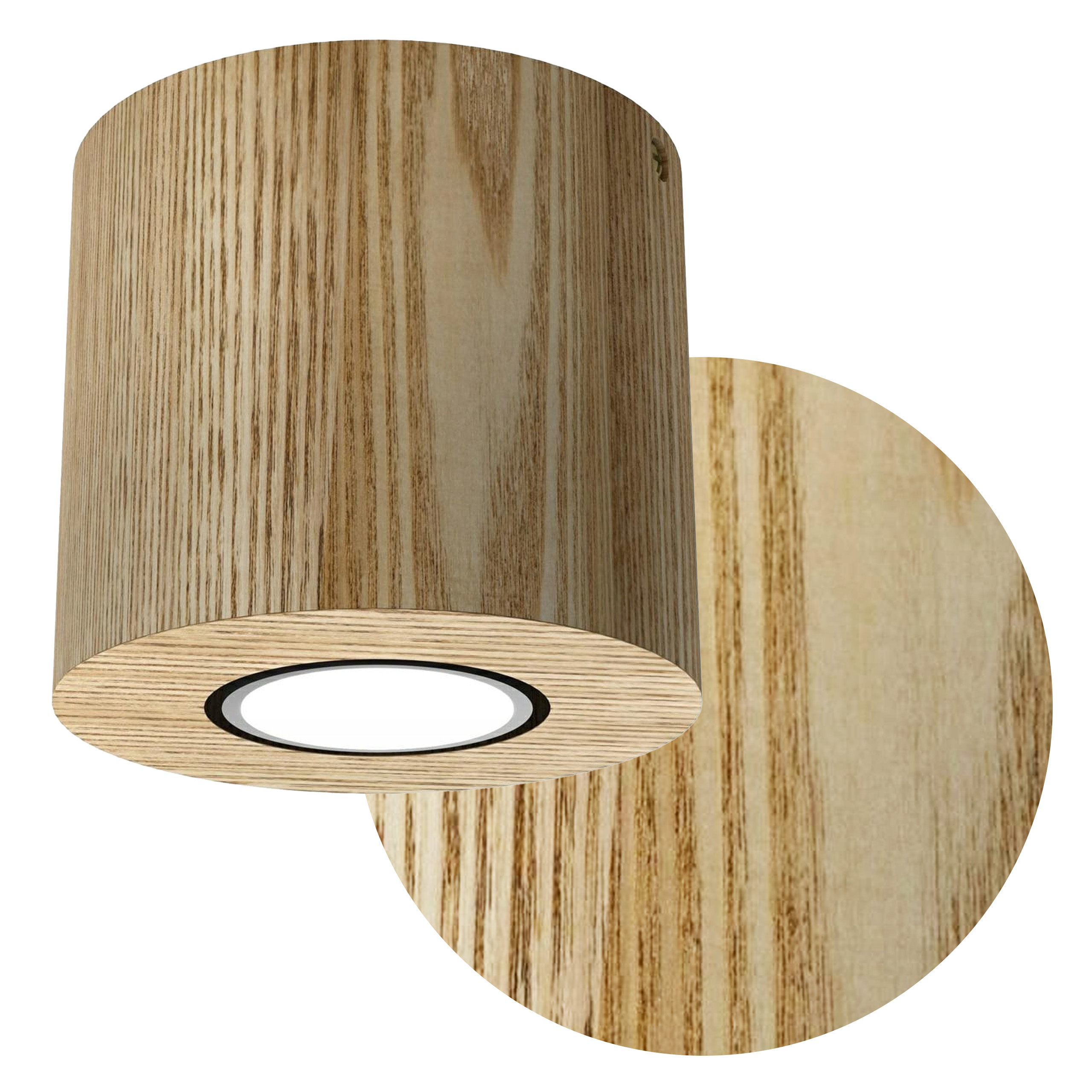 Bodové svítidlo Stropní svítidlo Dřevo Downlight Wood Hnědá 1xGU10 Spot