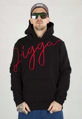 Mikina Jigga Wear S Kapucí Tag černá
