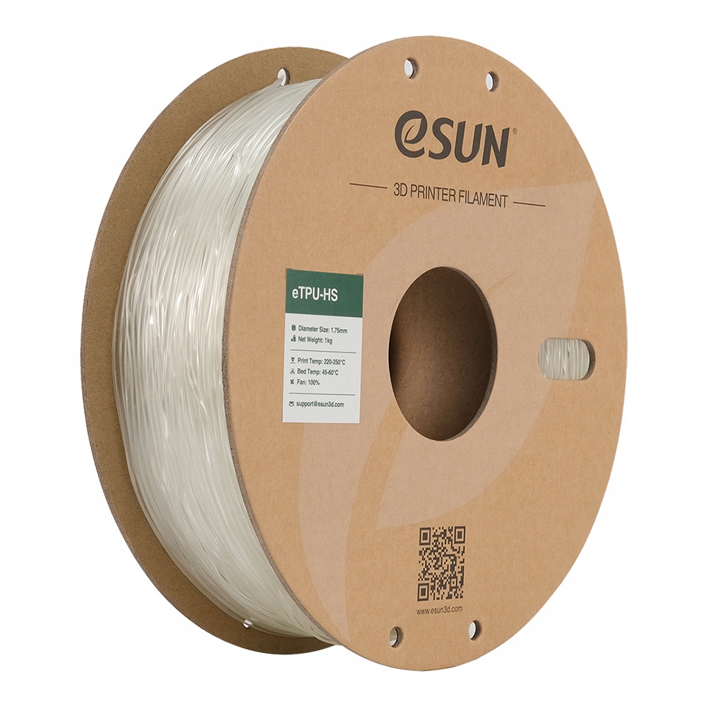 eSun Tpu-hs Filament přírodní 1.75 mm 1 kg papírová cívka