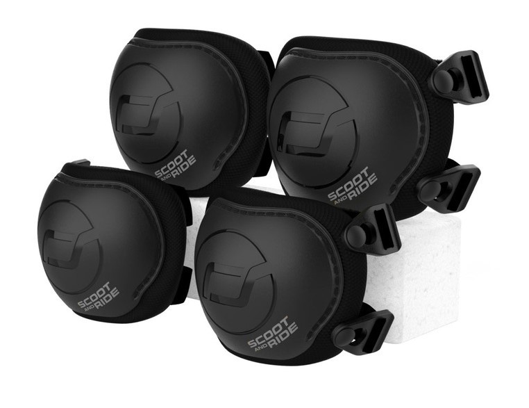 Scootandride Zestaw ochraniaczy dla dzieci S Black