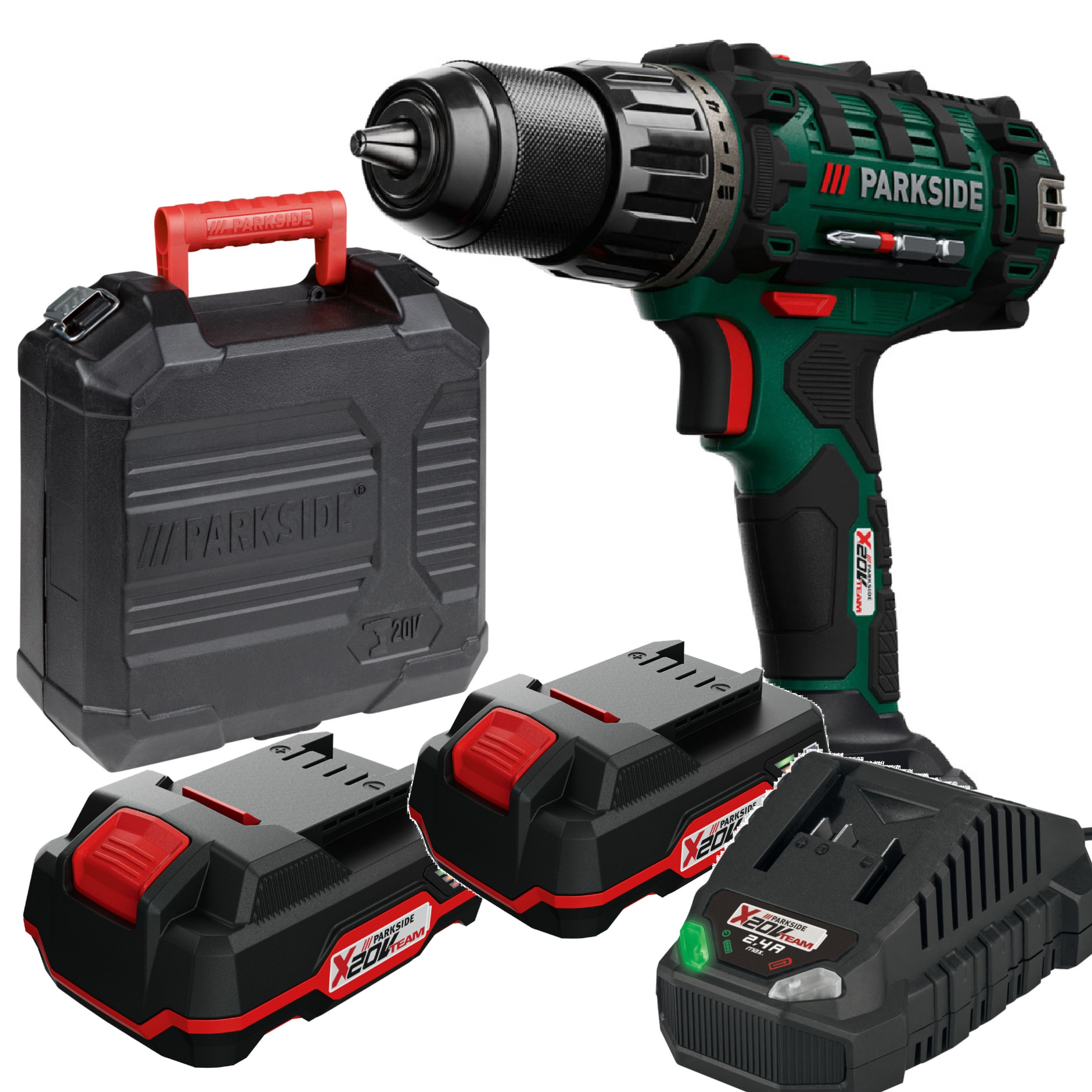 Wkrętarka 2x akumulator Parkside wiertarko wkrętarka walizka ładowarka
