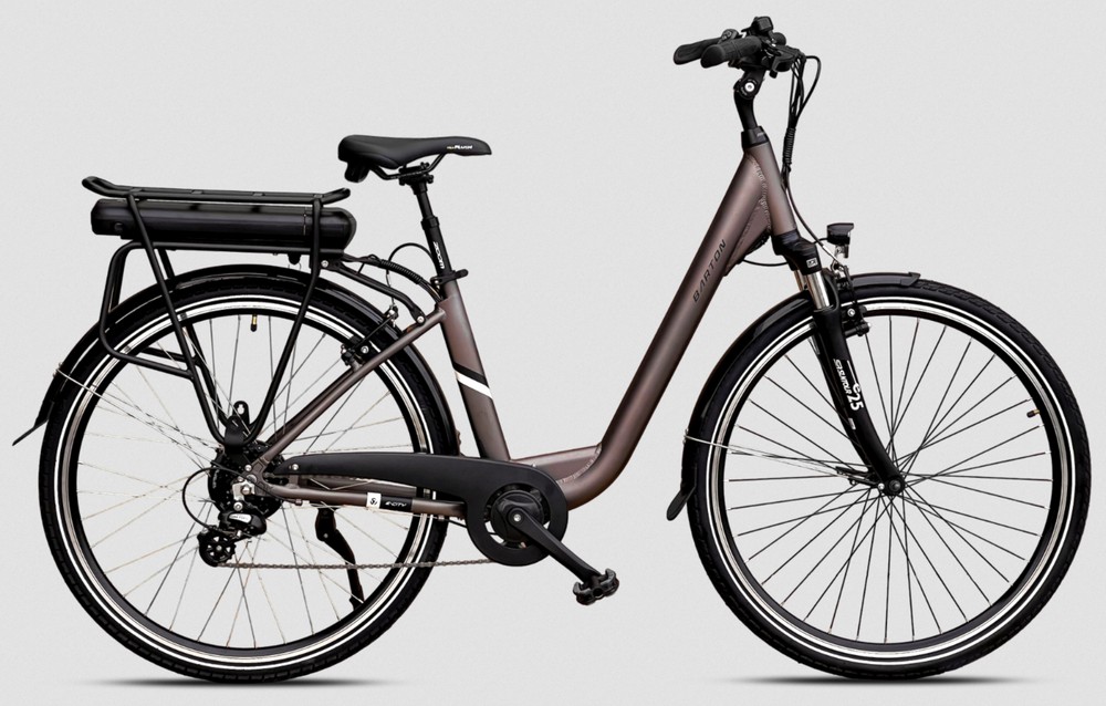 Rower elektryczny Barton E-City 28" rama 17" Ciemny brąz Miejski