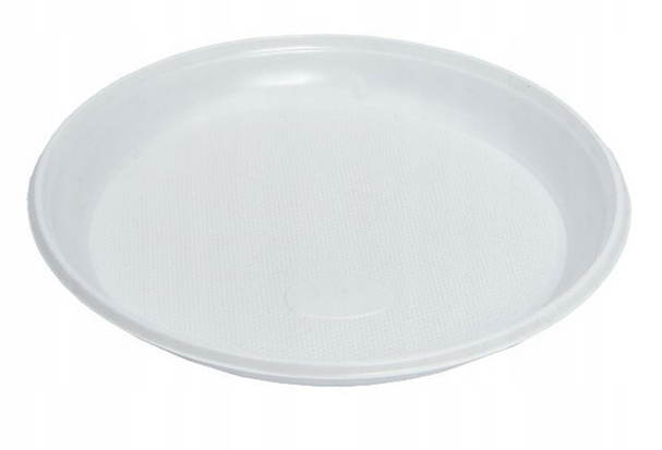 

Talerz plastikowy biały 22 cm 100szt obiadowy