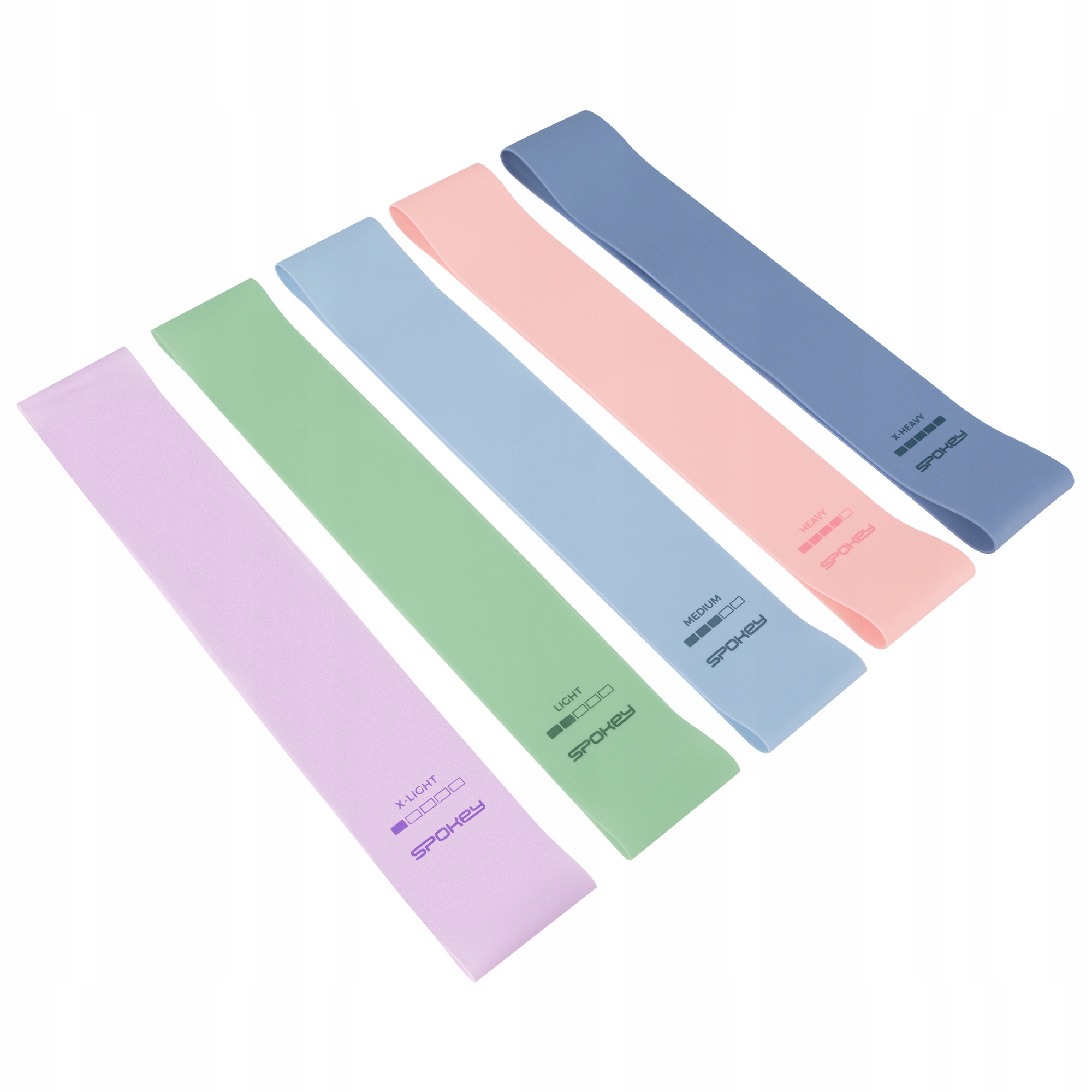 ZESTAW 5 GUM DO ĆWICZEŃ FITNESS MINI BAND TAŚMY OPOROWE MOCNE Szerokość 50 mm