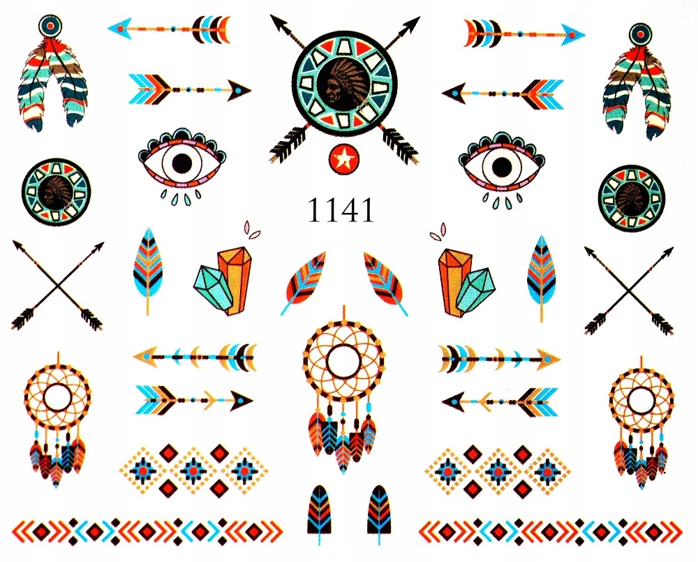 

Naklejki wodne na paznokcie Boho nr 1141