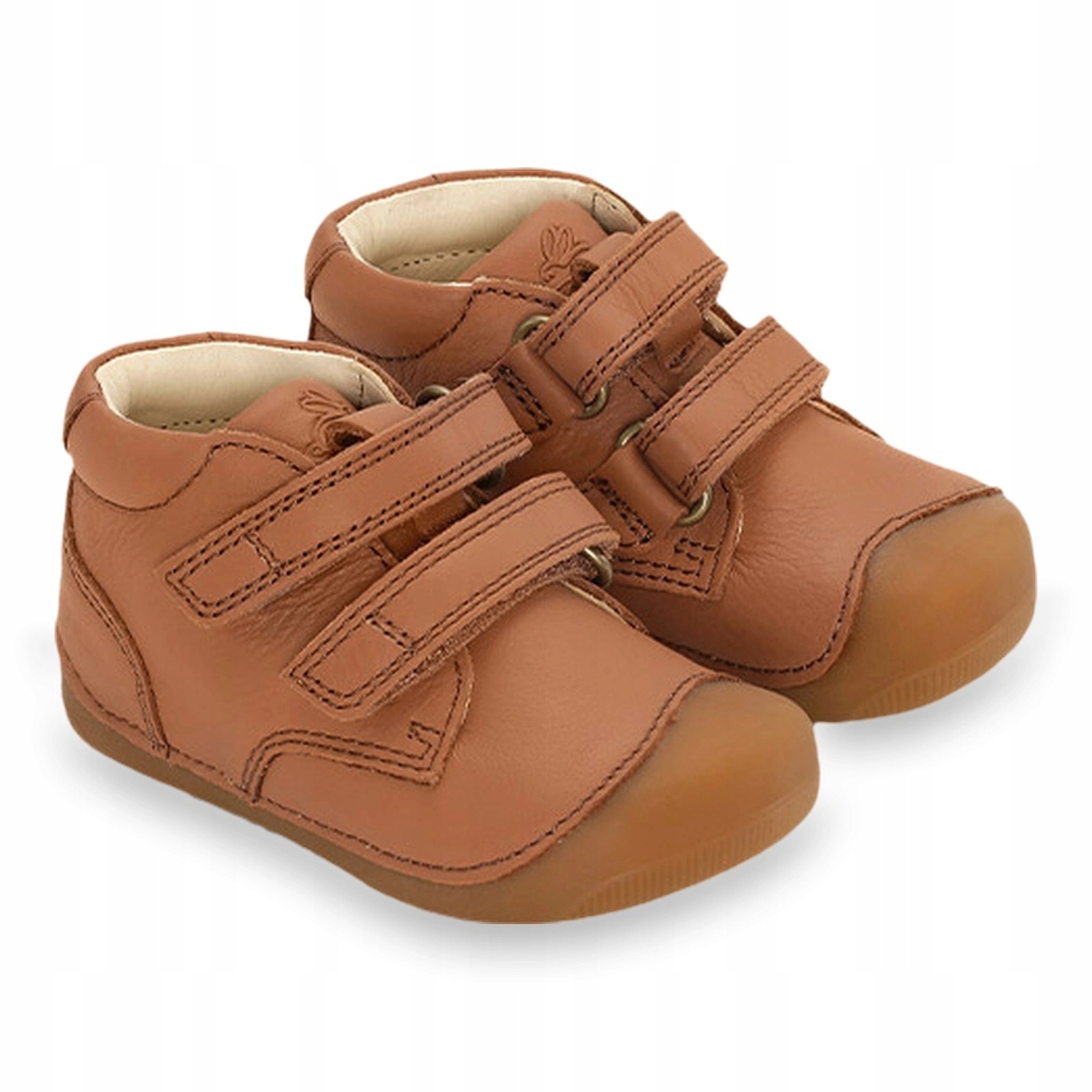 Buty barefoot przejściowe dziecięce na rzepy Bundgaard Petit Cognac 23