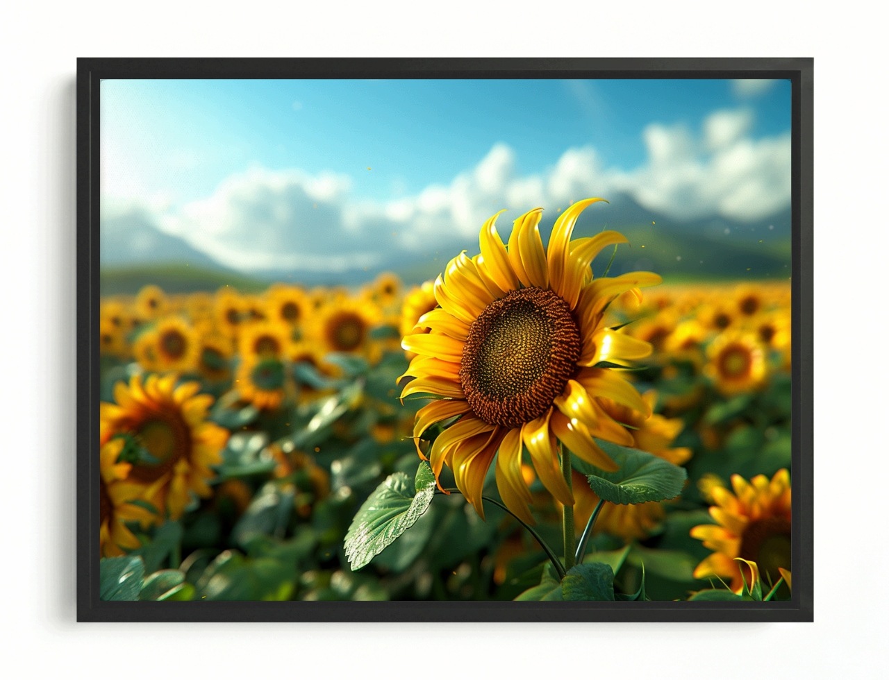 Obraz Rám Americký Box Příroda Květ Slunečnice Slunce 80x60