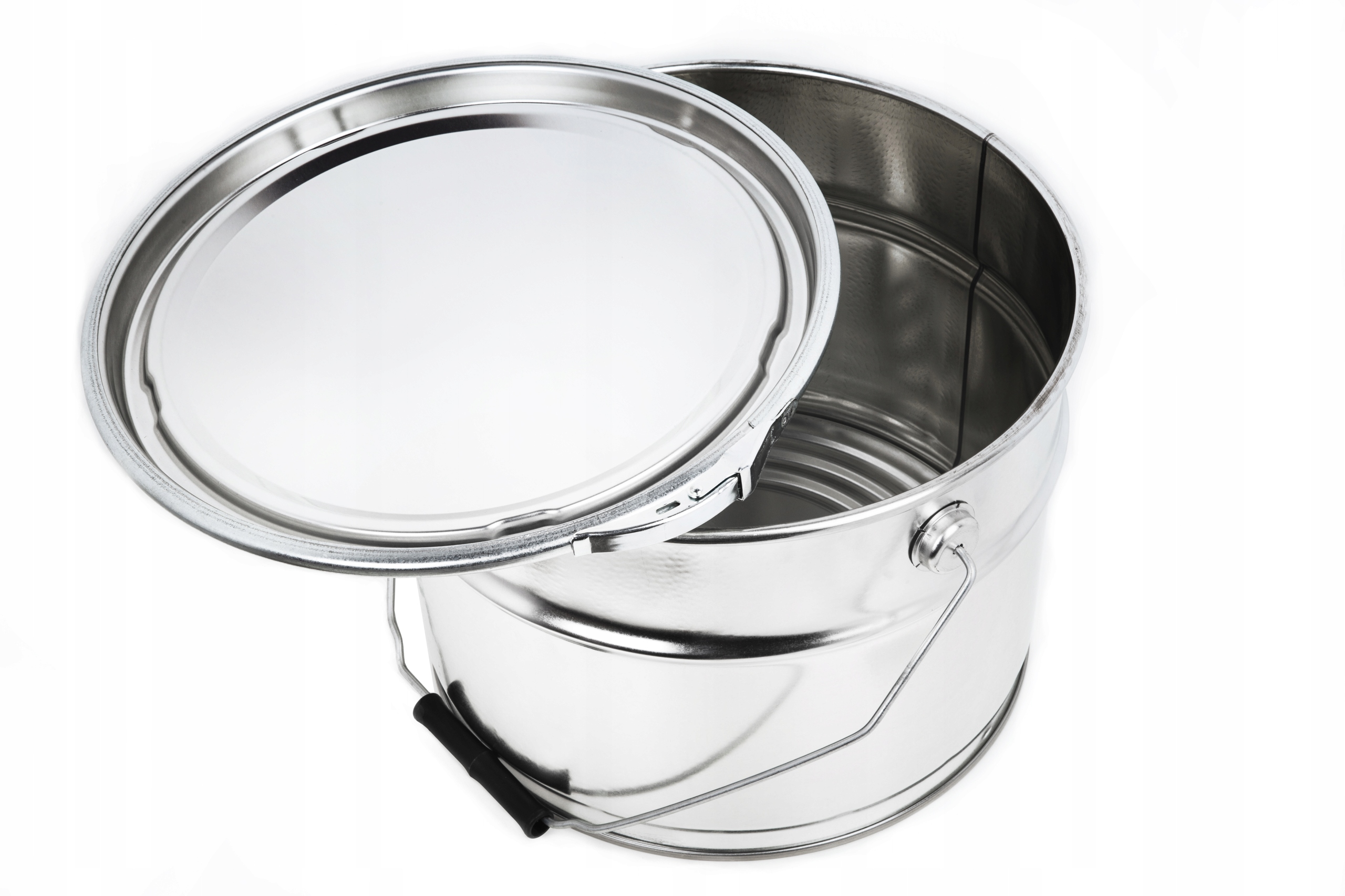 Wiadro Metalowe 10L z pokrywa (Ocynk) Pusta Puszka