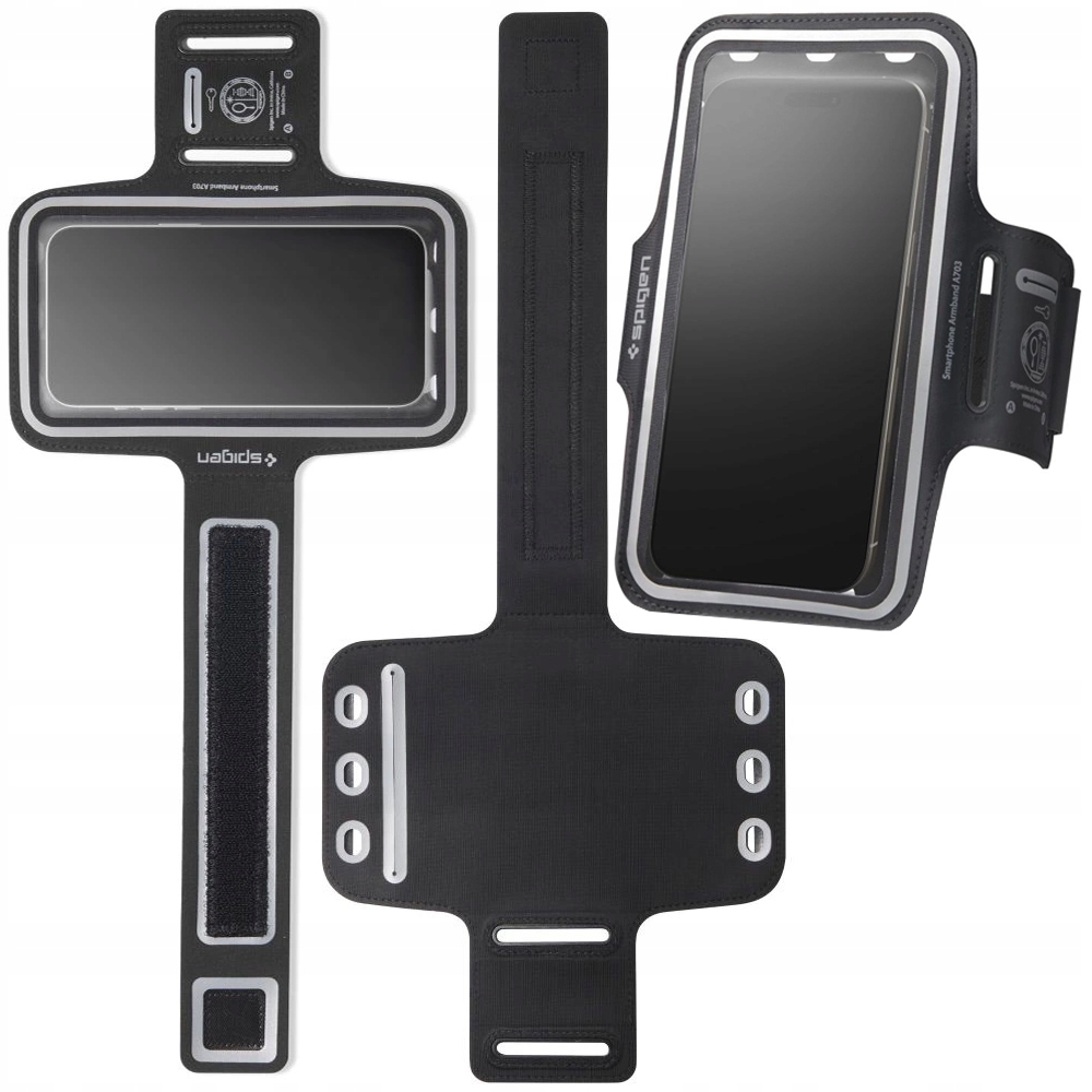 Spigen A703 Dynamic Shield Černé Pouzdro Na Ruku Držák Na Telefon