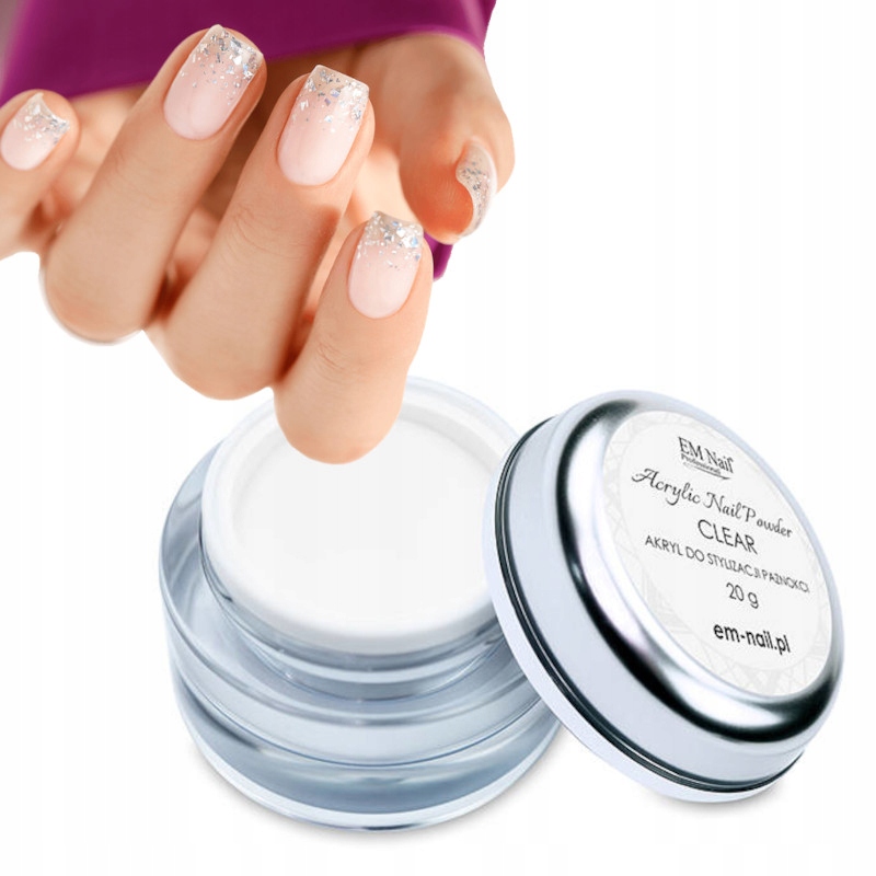 

Em Nail Paznokcie Akryl Puder Proszek 20g Clear