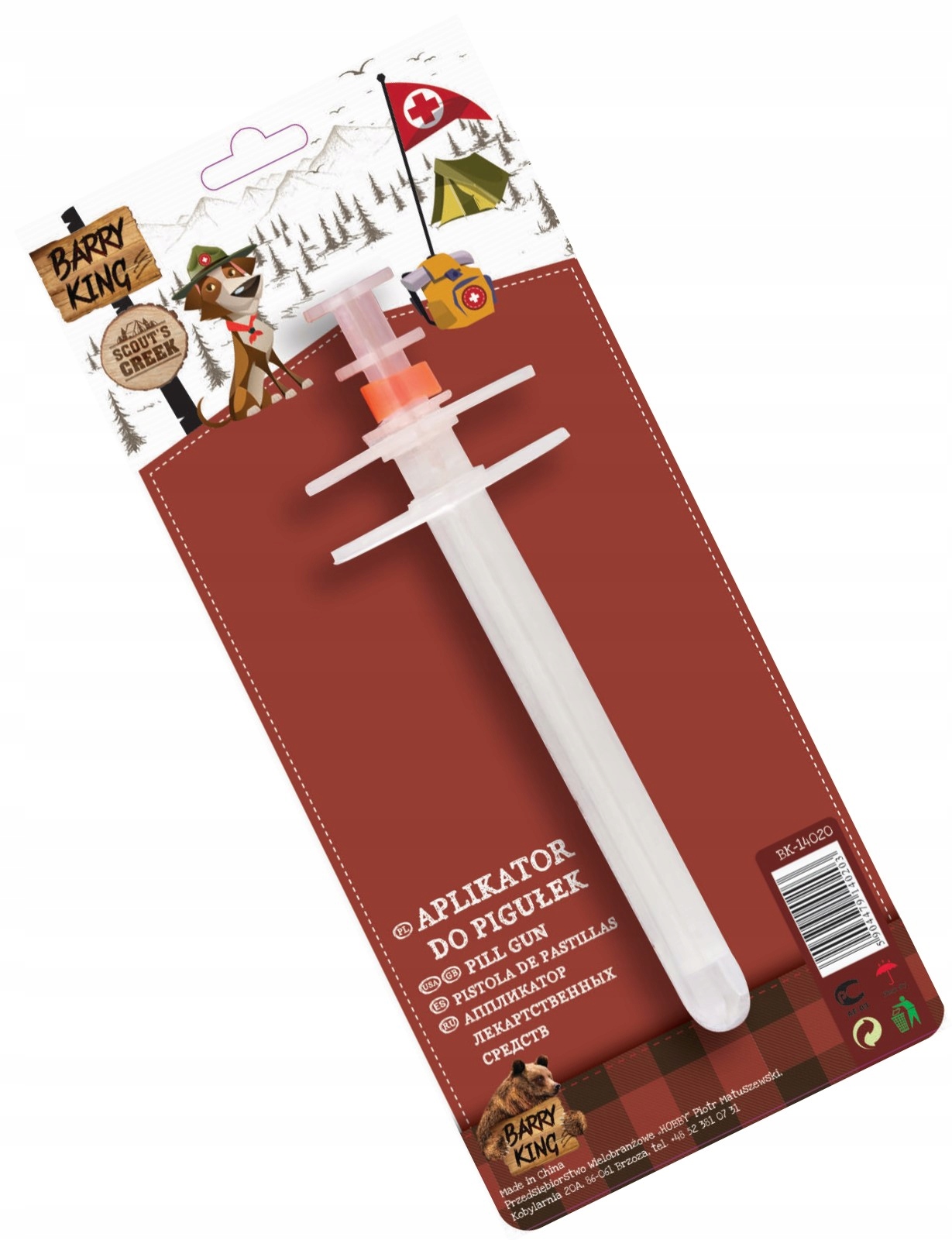 

Aplikator do tabletek, pigułek, leków. Pies, kot.