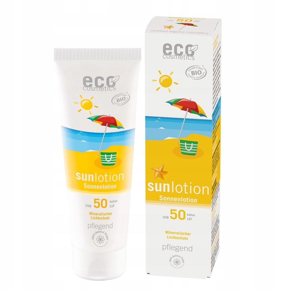 Eco Cosmetics Emulsja do opalania na słońcu Spf 50 mineralny Bio 125 ml