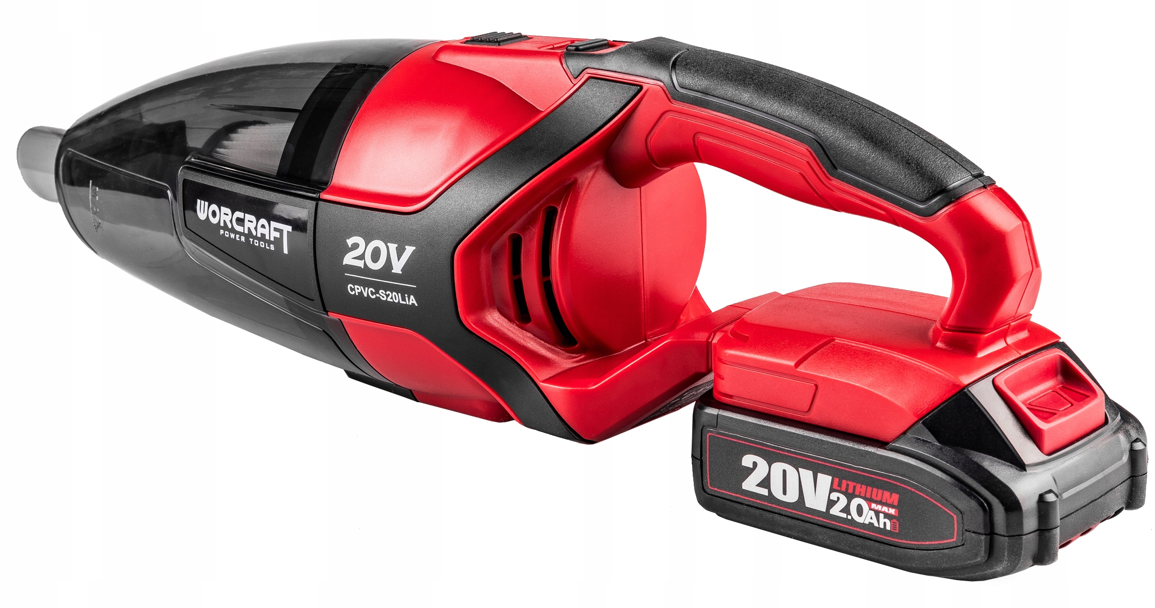 ODKURZACZ SAMOCHODOWY DOMOWY BEZPRZEWODOWY RĘCZNY HEPA BEZWORKOWY+2xAKU 2.0 Marka Worcraft