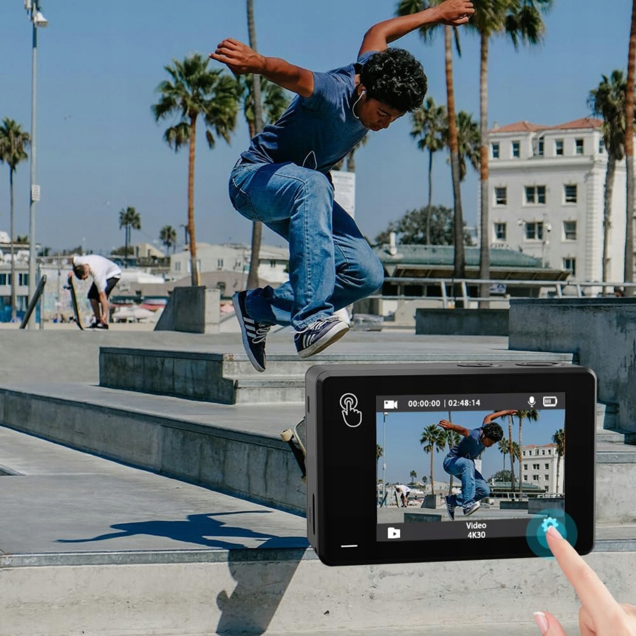 APEXCAM Kamera Sportowa 4K 60FPS 24MP Ekran Dotykowy WiFi 40M Podwodna — miniatura 10