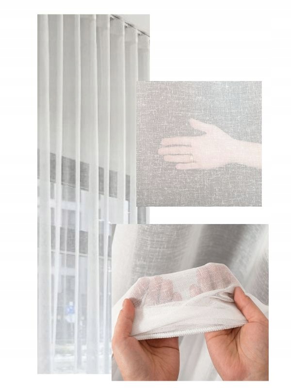 Záclona Teplá Biela Offwhite Prírodná mäkká väzba s páskou Wave š.280x160