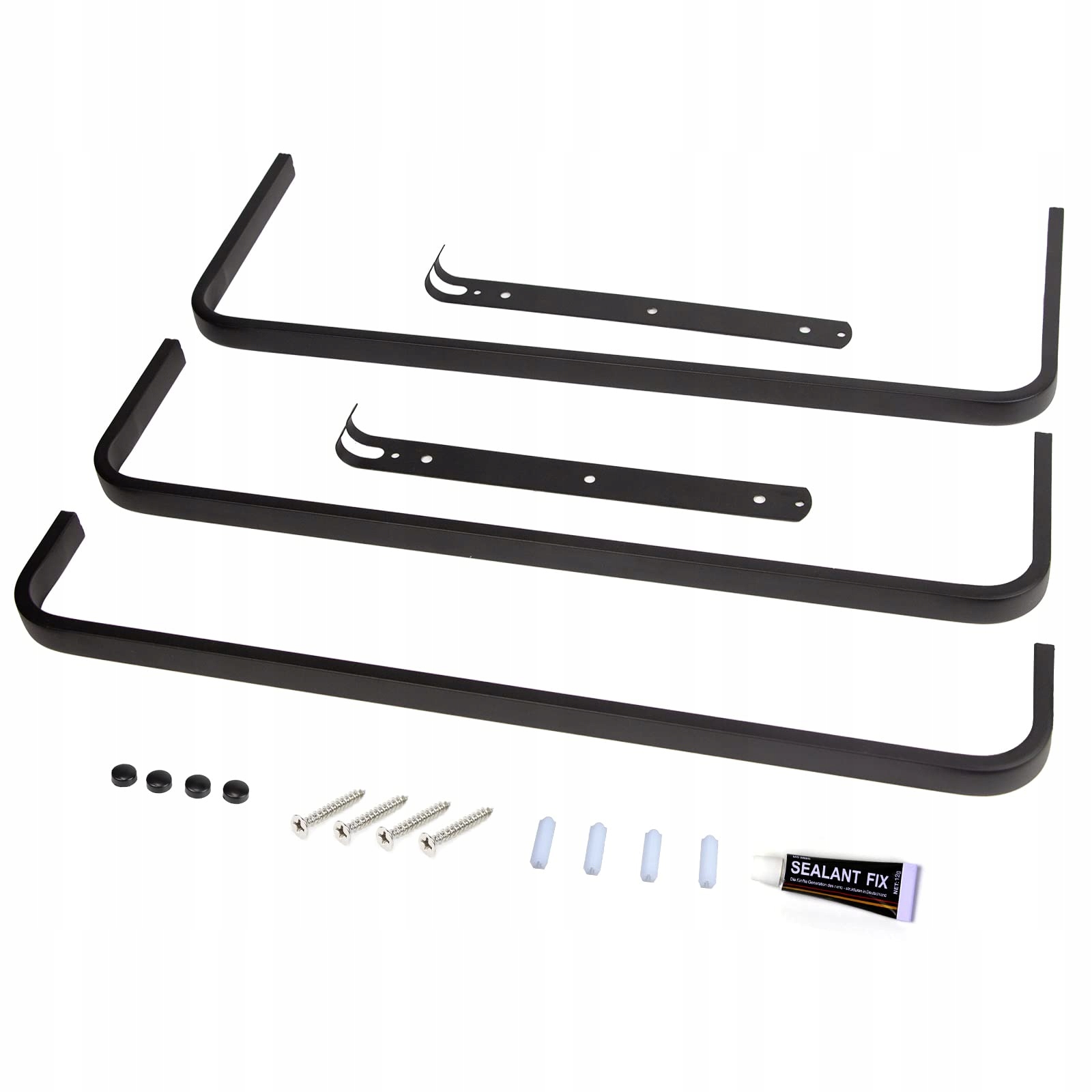 Wieszak na Ręcznik szary Łazienka 50CM 3 ramiona Szerokość 500 mm