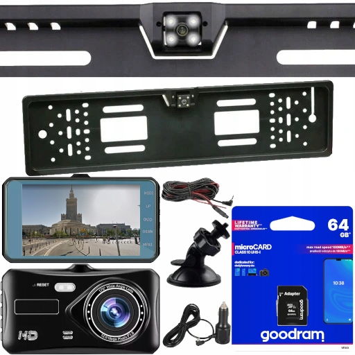 

Rejestrator Jazdy Full Hd Pl Kamera Tył Ram +64GB