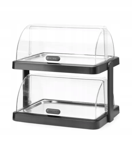 Hendi witryna chłodząca rolltop podwójna z 4 wkładami, 440x320mm Witrynka