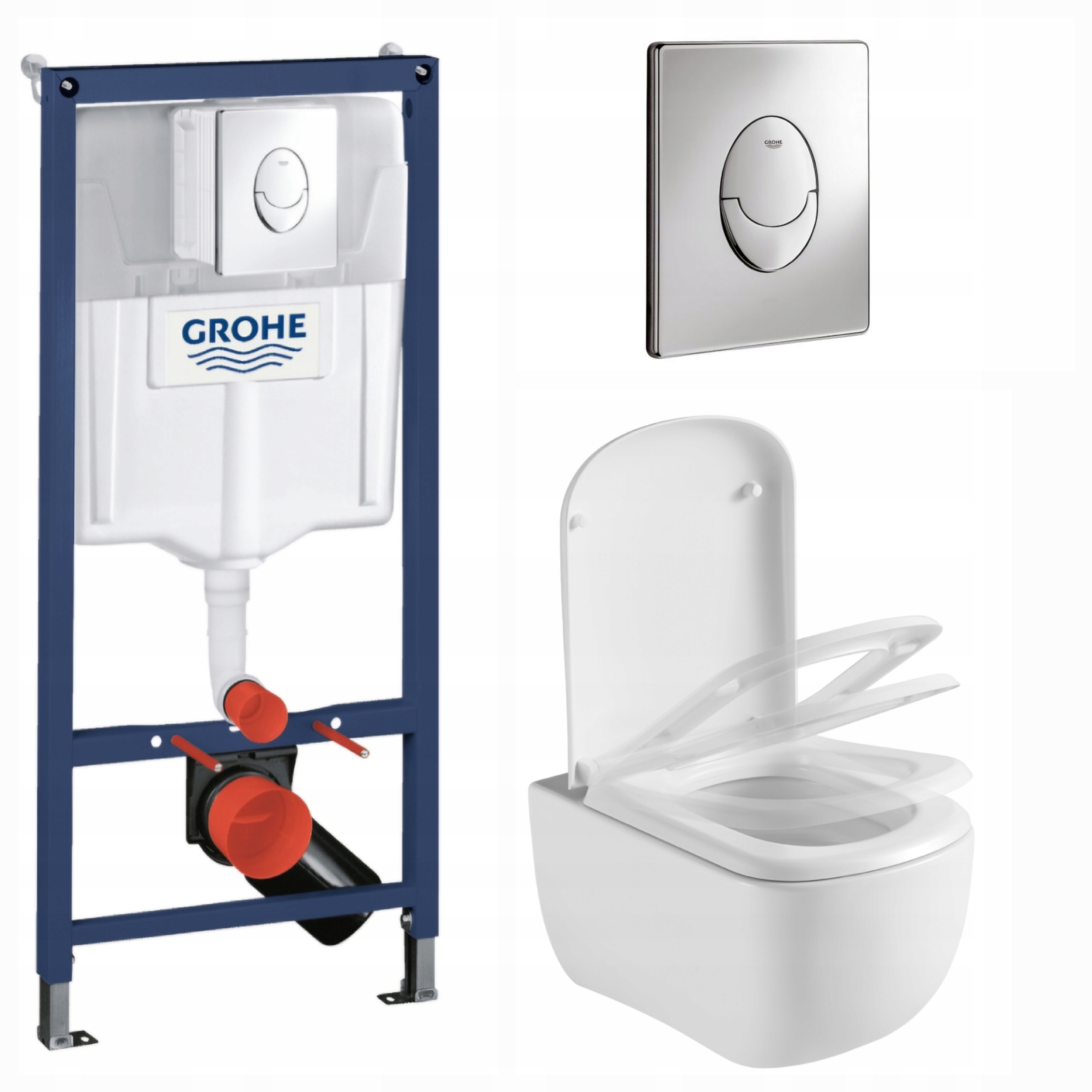 Zestaw Podtynkowy Wc Grohe Przycisk Start Chrom Miska Wirowa