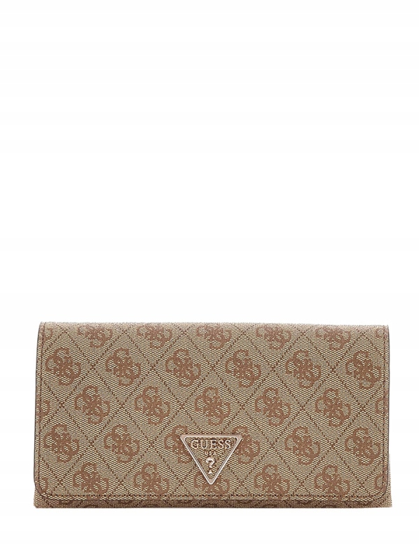 Guess Noelle Xbody Flap Organizer Latte Logo dámská crossbody kabelka
