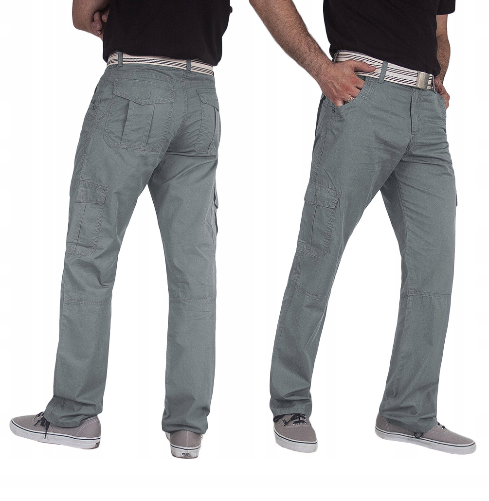 

Cienkie spodnie męskie bojówki Kingbon TD60 84cm