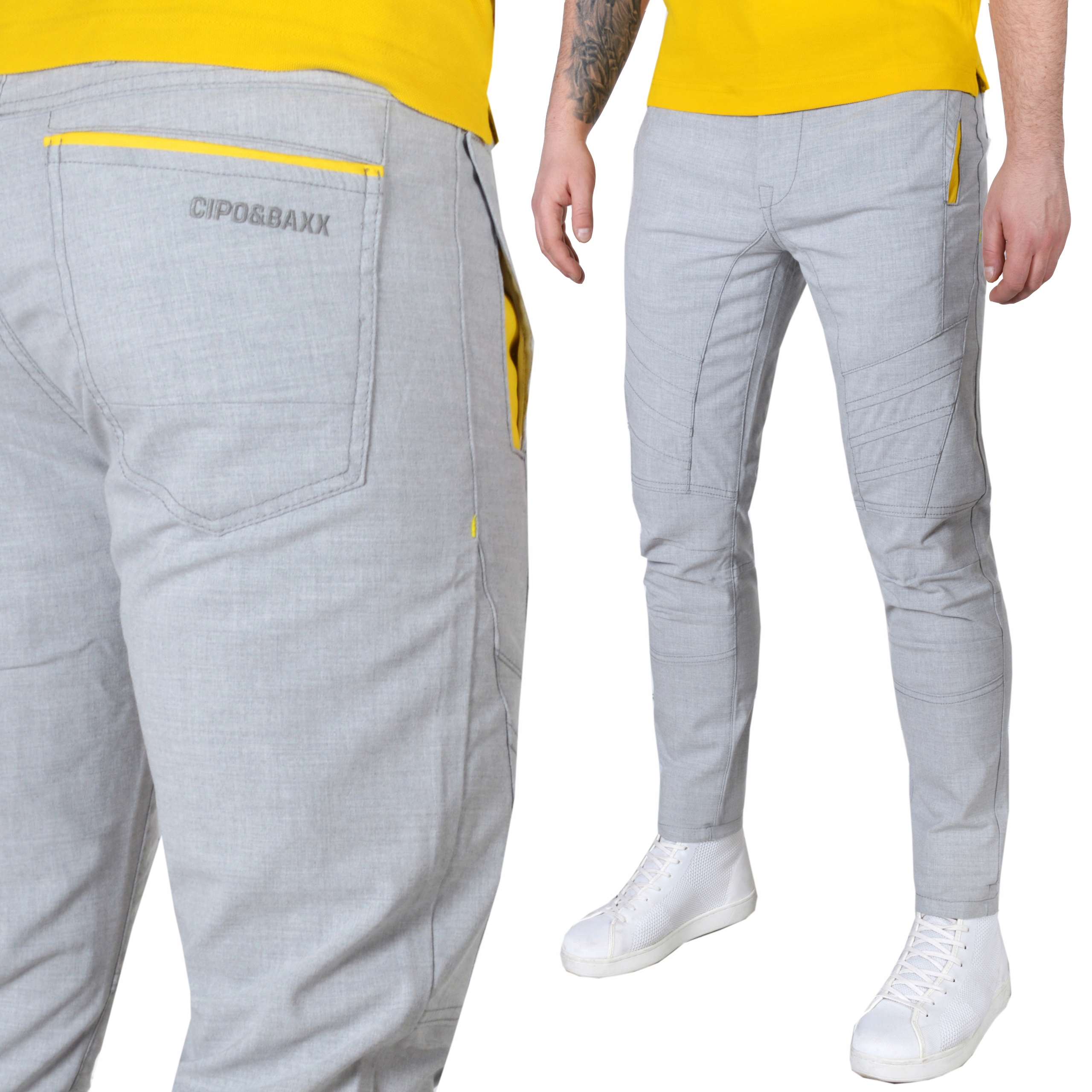 

Spodnie Męskie Cipo Baxx Casual Slim fit chinosy