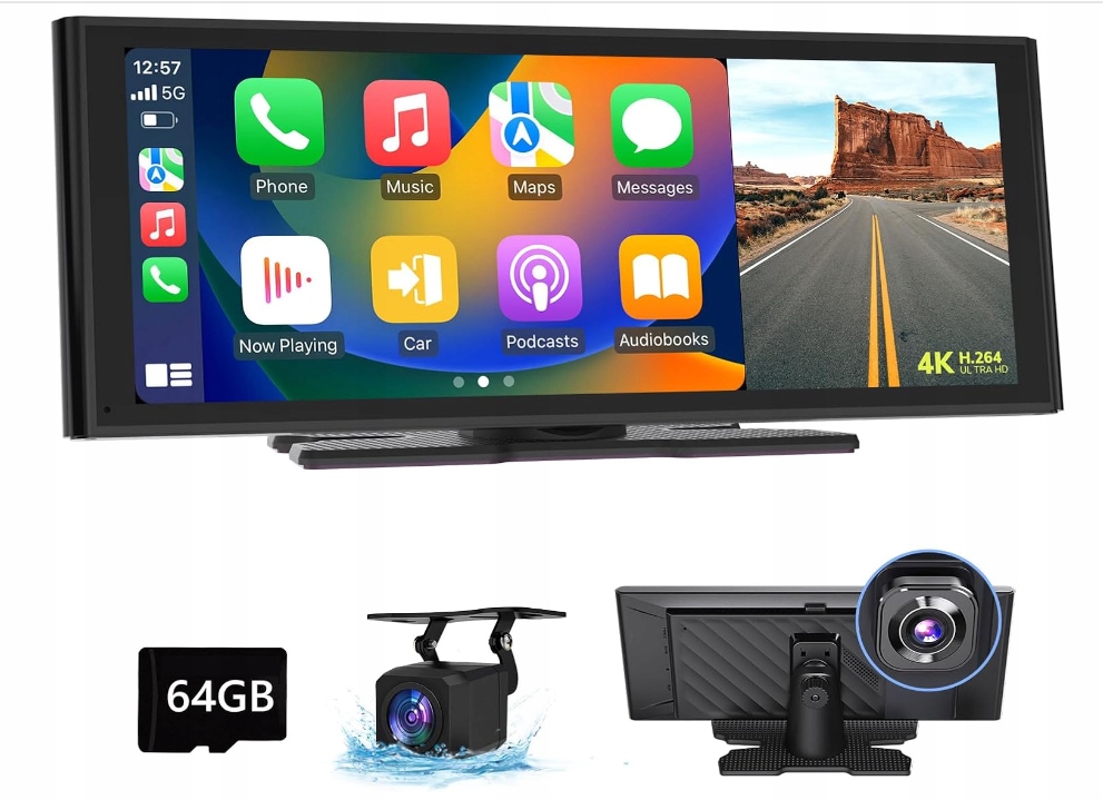 Eonon 10,26" Ips nastaviteľný dotykový bezdrôtový displej Carplay