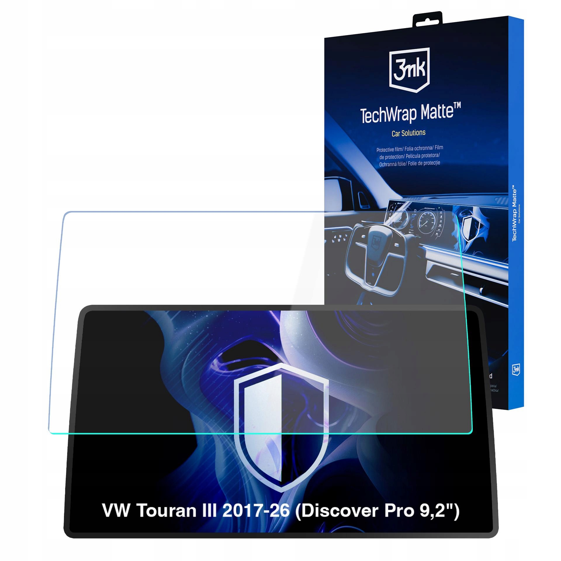 Folia matowa 3mk TechWrap na ekran do Vw Touran III 2017-26 (Disc. Pro 9,2)