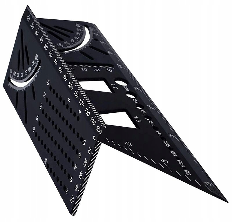 

Kątownik Japoński Aluminiowy Stolarski 3D Przymiar