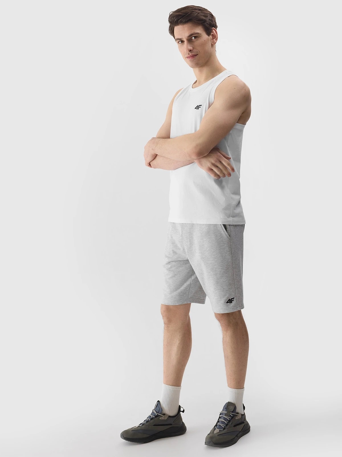 4F KOSZULKA MĘSKA BEZ RĘKAWÓW BOKSERKA TSLEM076 BIAŁA 3XL Marka 4F