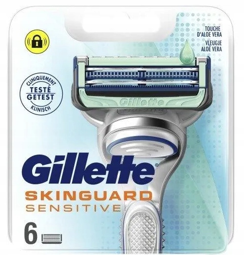 Wkłady do maszynki Gillette Skinguard Sensitive z aloesem 6szt.