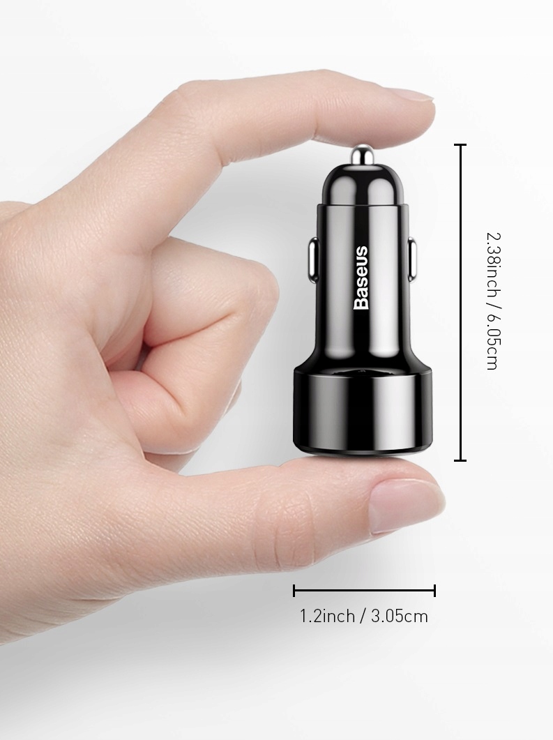Szybka ładowarka samochodowa 45W 6A Baseus Magic PPS QC 4.0 USB, USB typ C Liczba urządzeń ładowanych jednocześnie 2