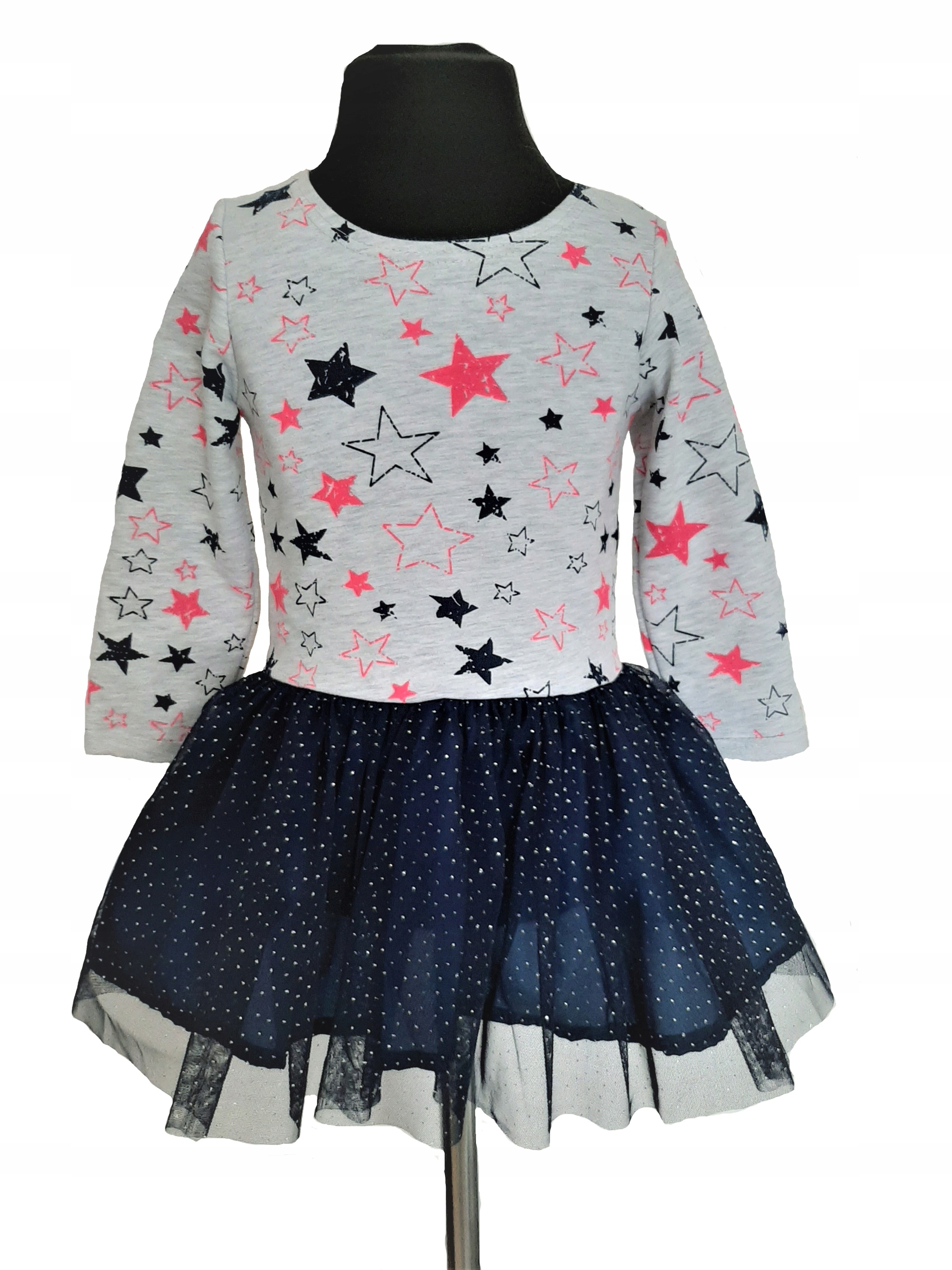 

Tiulowa sukienka z długim rękawem Zuza 92