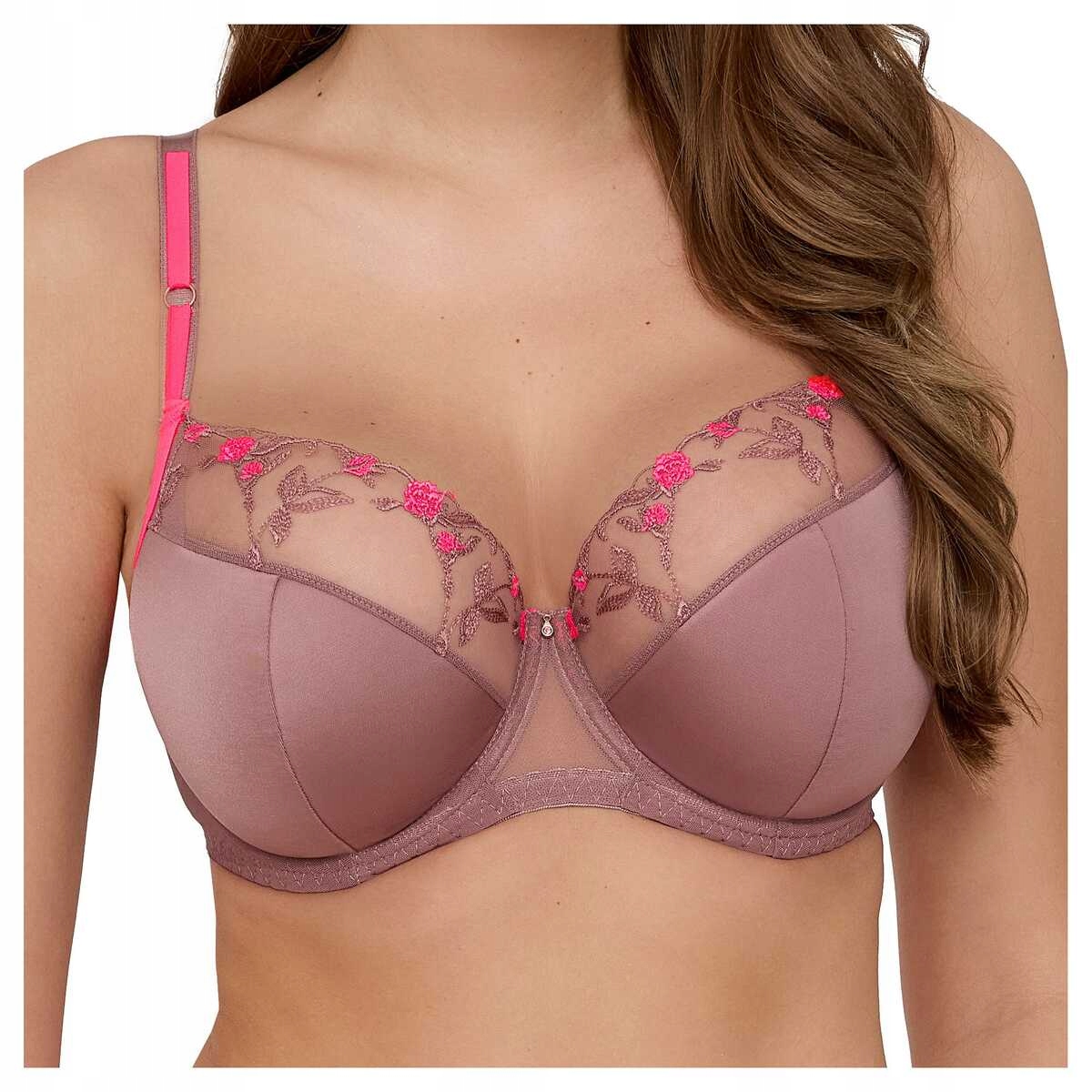 Ava Polovyztužená podprsenka s výšivkou Muse 2217 mocha rose 100D