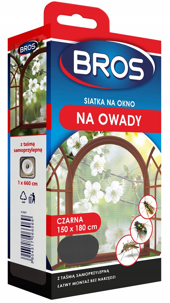 

Bros Siatka Okno 150 x 180 Czarna