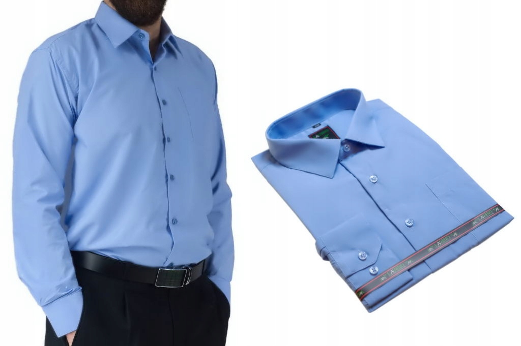 

50/51 Duża koszula męska Niebieska elegancka Tanio