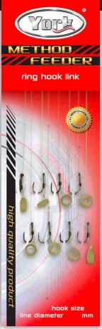 Przypon method feeder ring hak 8 żyłka 0,25mm