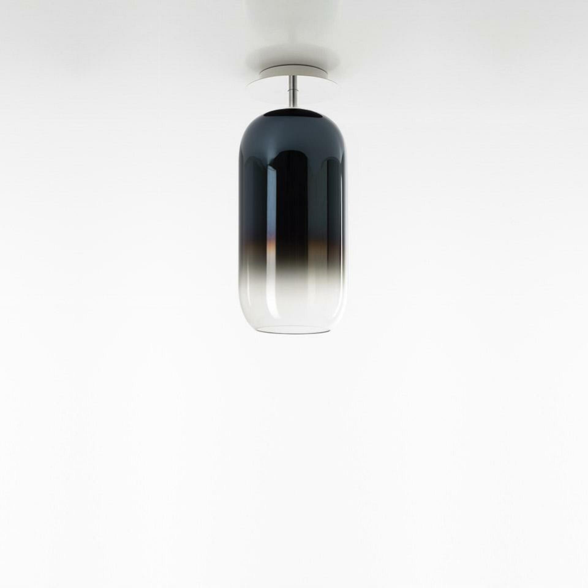 Artemide Gople Mini stropné svietidlo, fúkané sklo, modrá, E14, 6W
