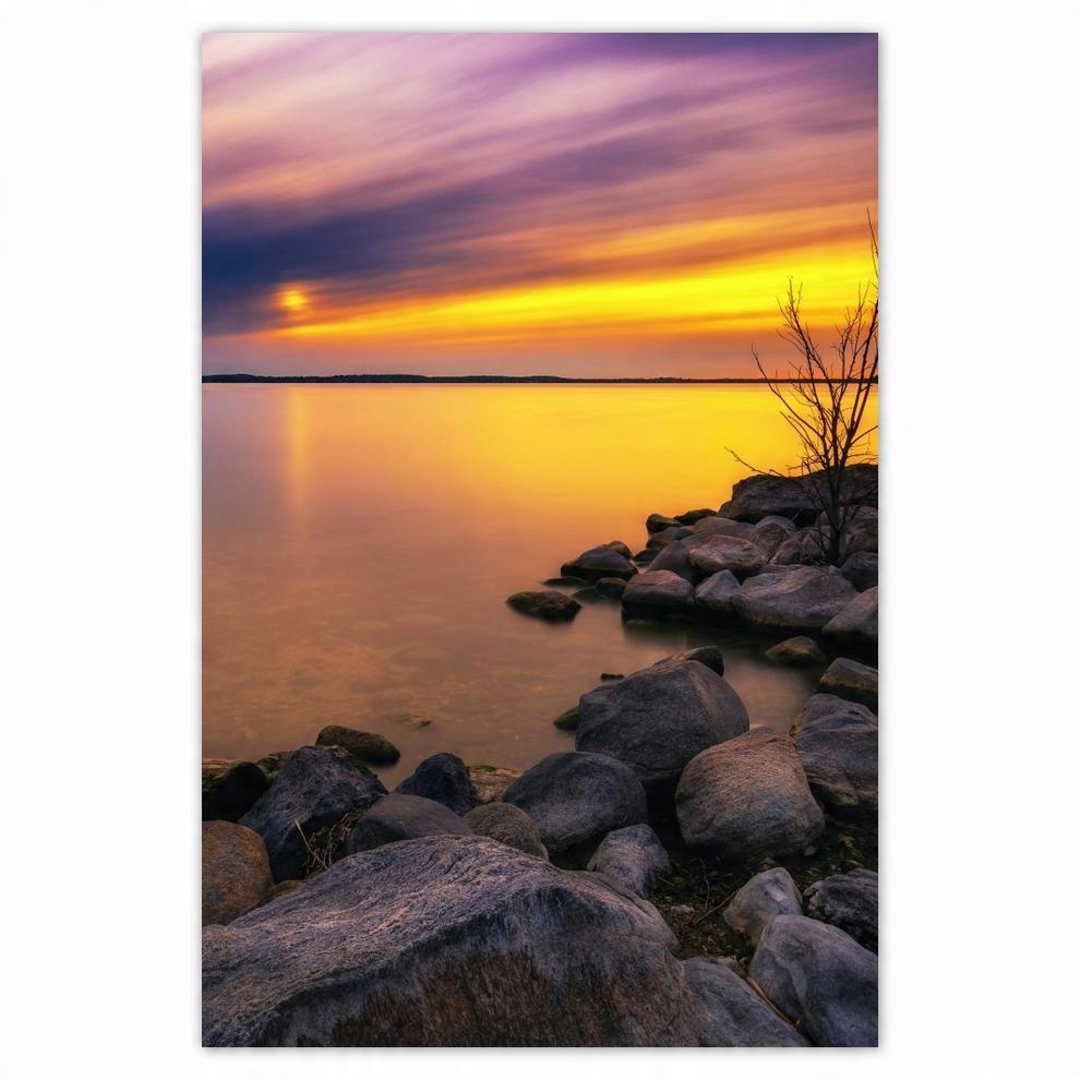 

Plakat 62x93 Skały Morze Zachód Słońca