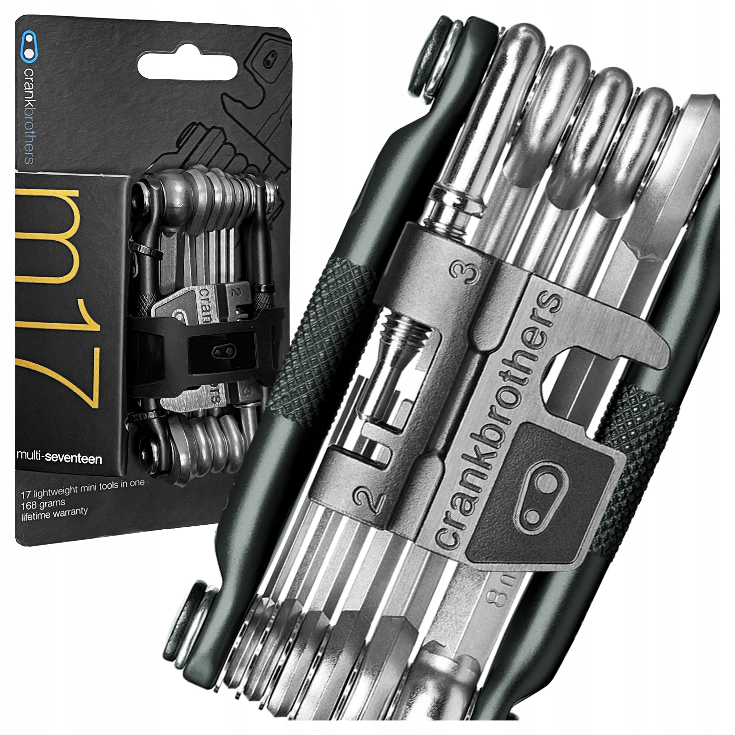 Zestaw Kluczy Rowerowych Multitool Crankbrothers M17 Ze Skuwaczem Do 12 rz.
