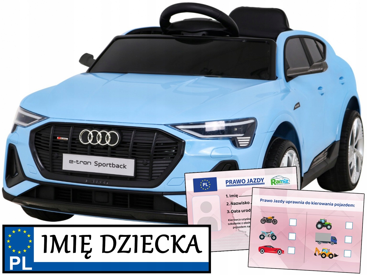 auto na akumulator dla chłopca Audi Rs E-tron Sportback jeździk elektryczny