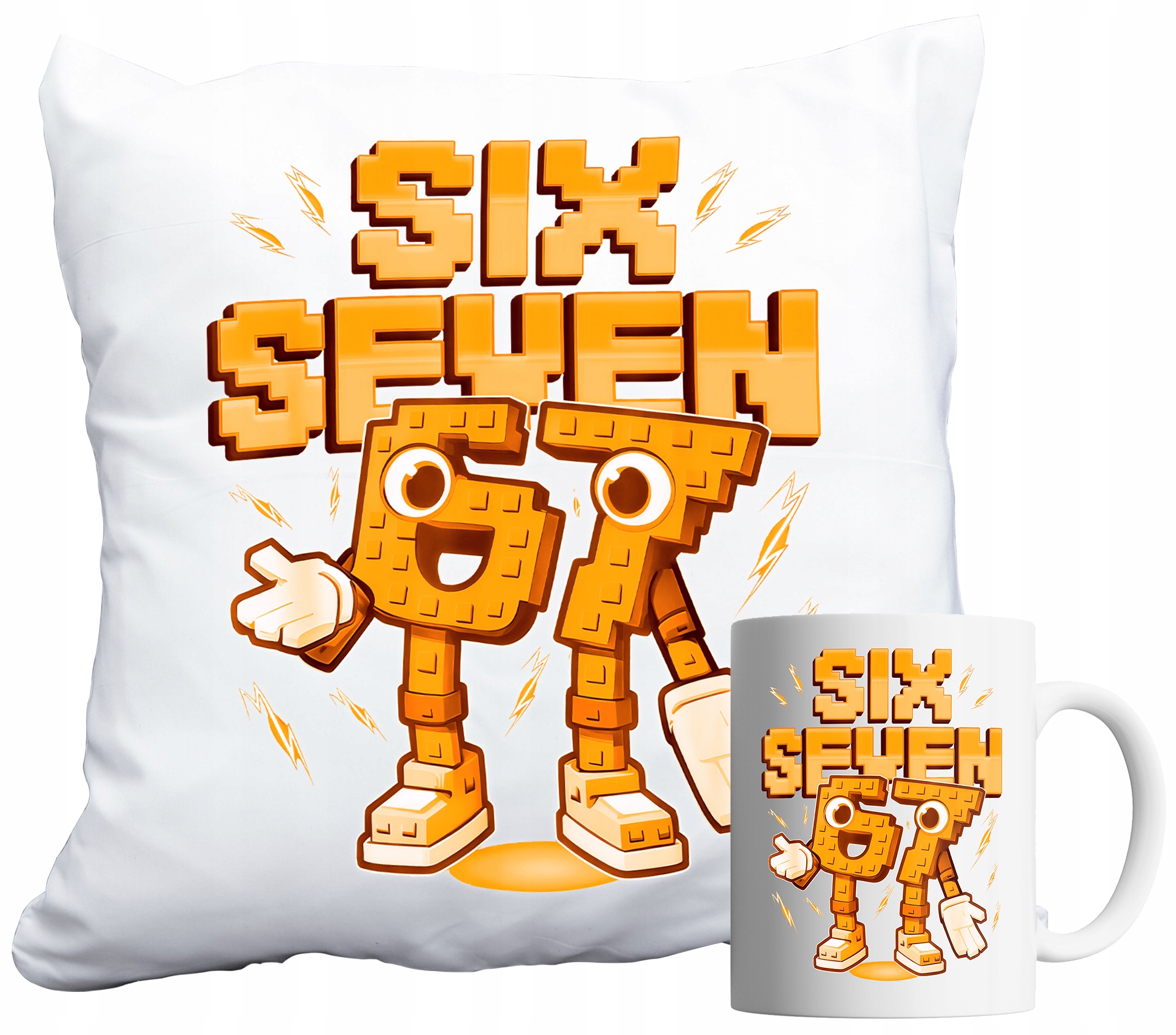 Set Hrnek A Polštář Six Seven 67 Steal A Brain Rot Dárek Jméno