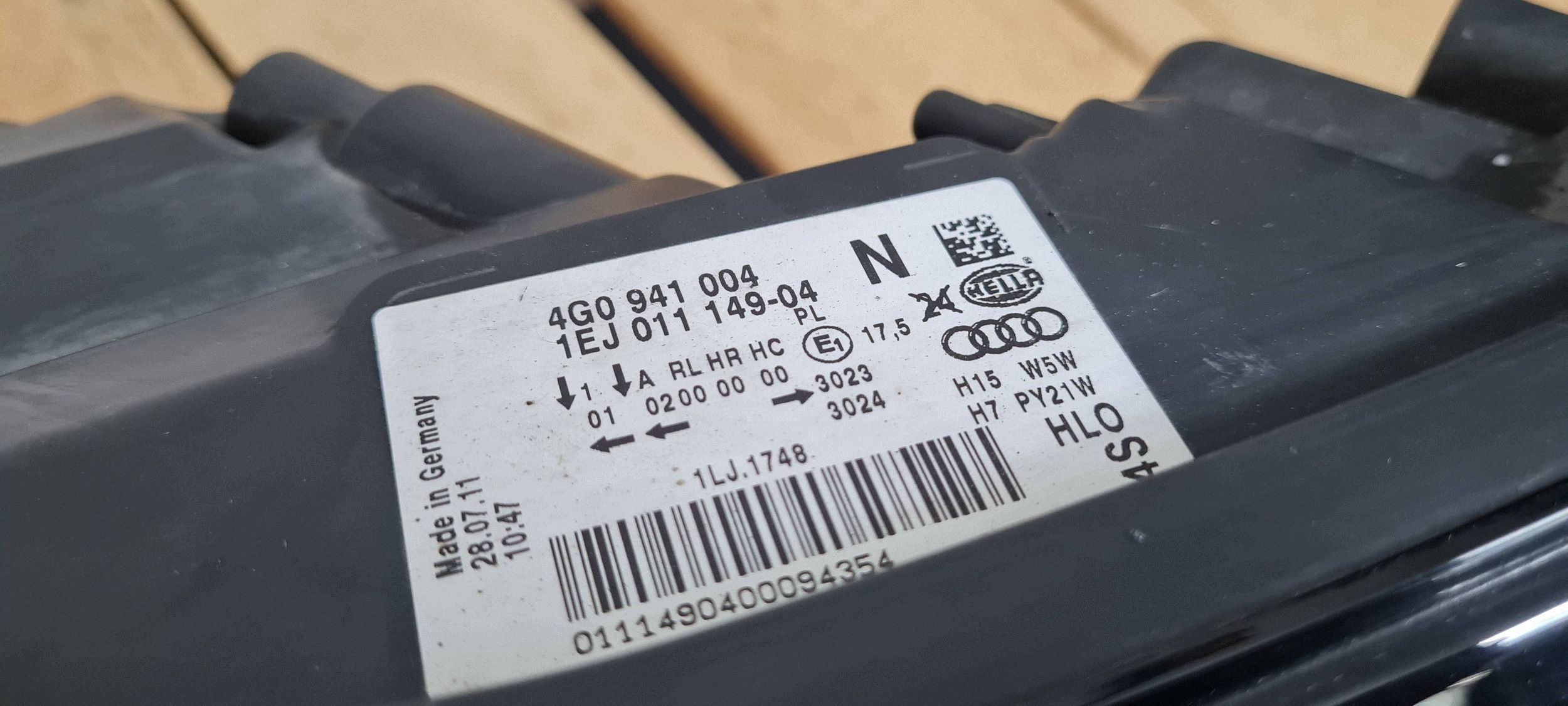A6 C7 4G light right right front front ANGLIK UK 4G0941004N