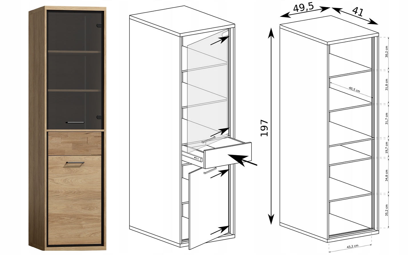 witryna słupek przeszklony zamykany Mediolan 04w Kod producenta m4w